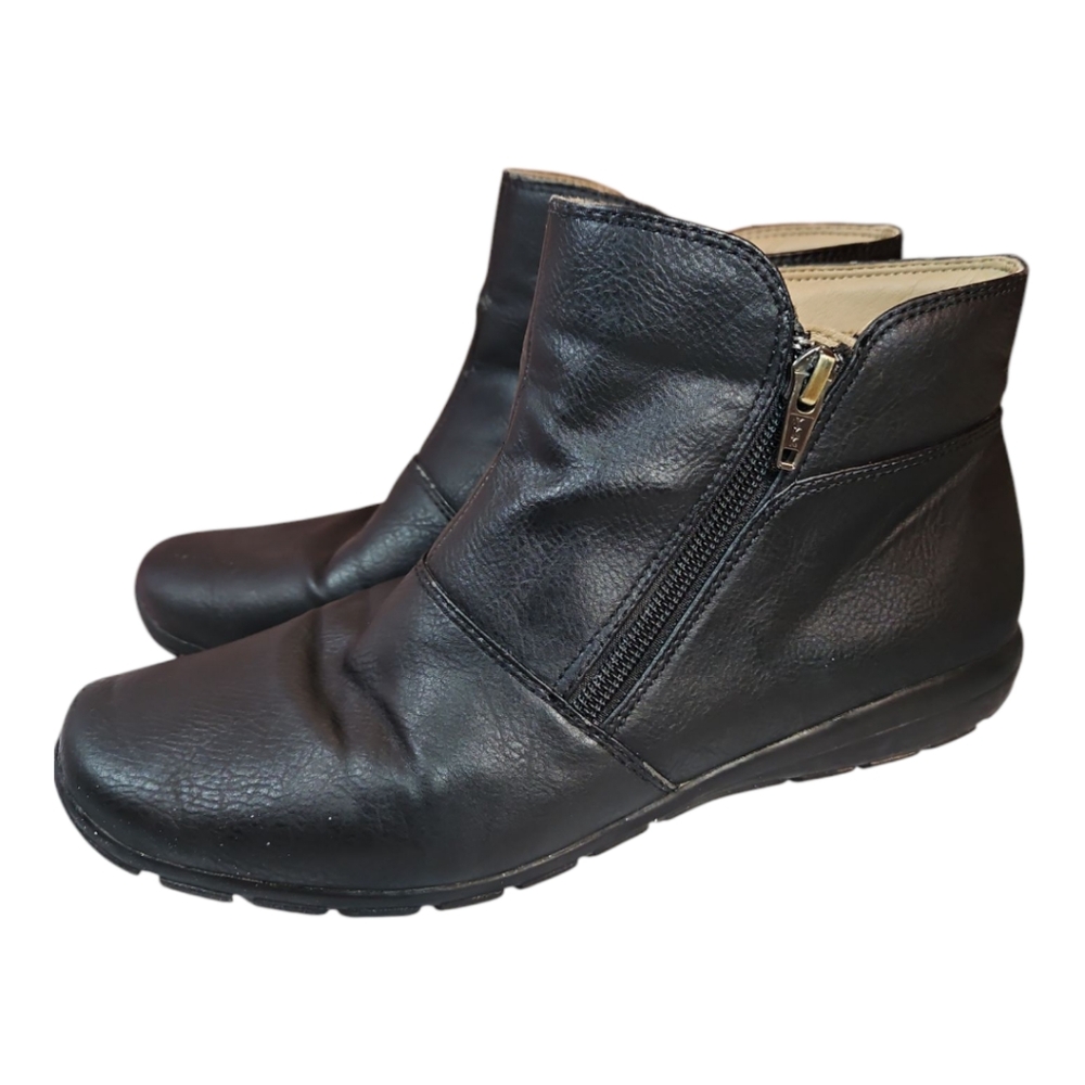 Easy Spirit Womens Antaria Faux Leather Ankle Wedge Booties Shoes - Picture 7 of 11